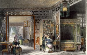 Boudoir y dormitorio de una dama de rango, de 